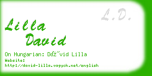 lilla david business card